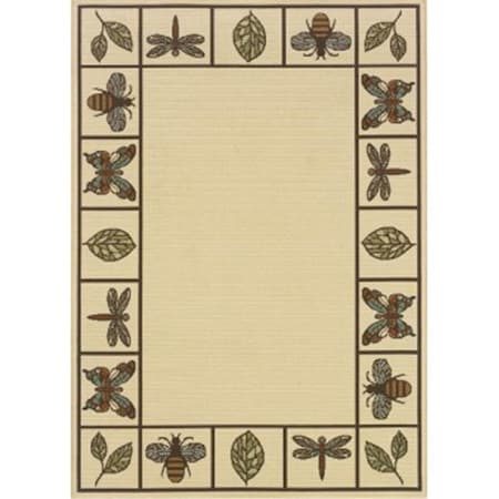 Sphinx By Oriental Weavers Rug, Montego 2266W 3x5 Rectangle - Ivory/ Brown-Polypropylene M2266W073135ST